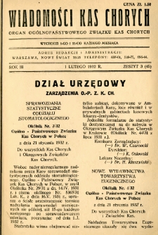 Wiadomości Kas Chorych 1932 R.3 z.3