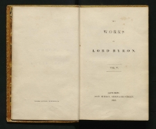 The works of lord Byron. Vol. 5