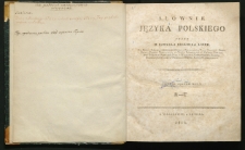 Słownik języka polskiego. Cz. 3 czyli Vol. 5, R-T
