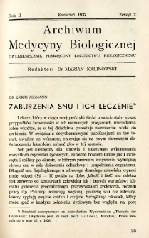 Archiwum Medycyny Biologicznej 1937 R.2 z.2