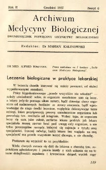 Archiwum Medycyny Biologicznej 1937 R.2 z.6