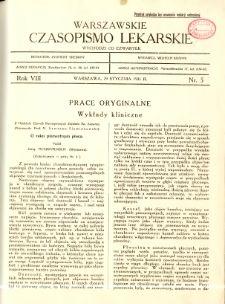 Warszawskie Czasopismo Lekarskie 1931 R.8 nr 5