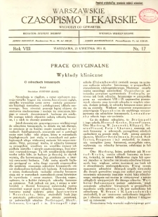 Warszawskie Czasopismo Lekarskie 1931 R.8 nr 17