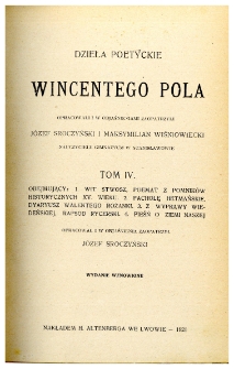 Dzieła poetyckie Wincentego Pola. T. 4