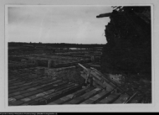 Tybory-Kamianka, Pałac Roszkowskich, układanie stropu nad parterem