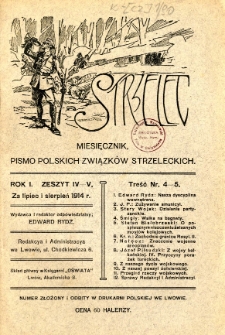 Strzelec : pismo Polskich Związków Strzeleckich R.1 lipiec-sierpień 1914