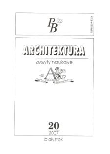 Zeszyty Naukowe Politechniki Białostockiej. Architektura. Z. 20