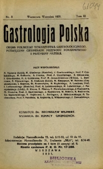 Gastrologja Polska 1931 T.3 nr 3