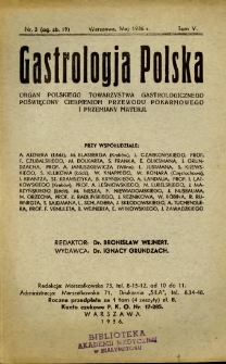 Gastrologja Polska 1936 T.5 nr 3