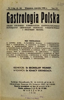 Gastrologja Polska 1938 T.7 nr 2