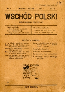 Wschód Polski : dwutygodnik polityczny R.1 nr 8-9