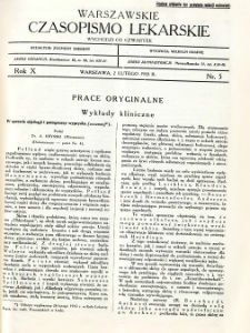Warszawskie Czasopismo Lekarskie 1933 R.10 nr 5