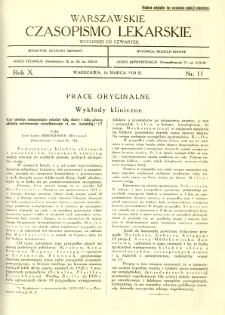Warszawskie Czasopismo Lekarskie 1933 R.10 nr 11