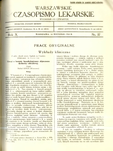 Warszawskie Czasopismo Lekarskie 1933 R.10 nr 37