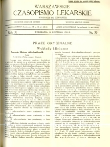 Warszawskie Czasopismo Lekarskie 1933 R.10 nr 39