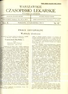 Warszawskie Czasopismo Lekarskie 1933 R.10 nr 42
