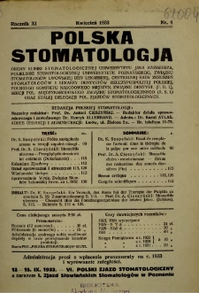 Polska Stomatologja 1933 R.11 nr 4
