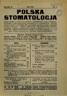 Polska Stomatologja 1933 R.11 nr 5