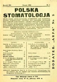 Polska Stomatologja 1935 R.13 nr 1