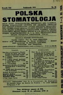 Polska Stomatologja 1935 R.13 nr 10