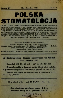 Polska Stomatologja 1936 R.14 nr 5-6