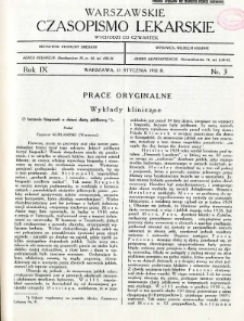 Warszawskie Czasopismo Lekarskie 1932 R.9 nr 3