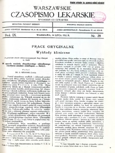 Warszawskie Czasopismo Lekarskie 1932 R.9 nr 28