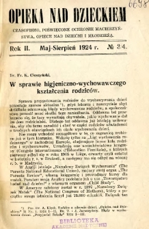 Opieka nad Dzieckiem 1924 R.2 nr 3-4
