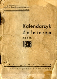 Kalendarzyk Żołnierza na rok 1936