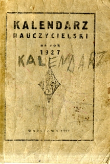 Kalendarz nauczycielski na rok 1927