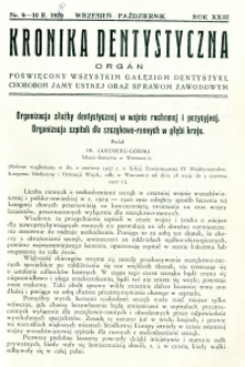 Kronika Dentystyczna 1928 R.23 nr 9-10