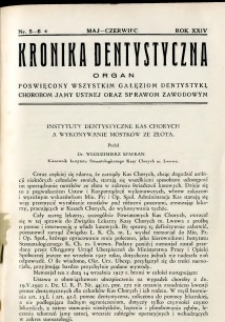 Kronika Dentystyczna 1929 R.24 nr 5-6