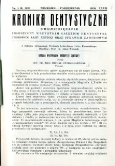 Kronika Dentystyczna 1932 R.27 nr 5