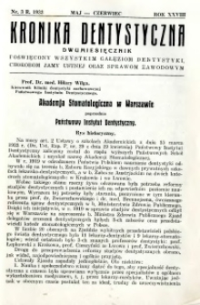 Kronika Dentystyczna 1933 R.28 nr 3