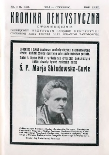 Kronika Dentystyczna 1934 R.29 nr 3