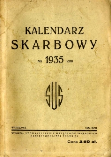 Kalendarz Skarbowy na rok 1935
