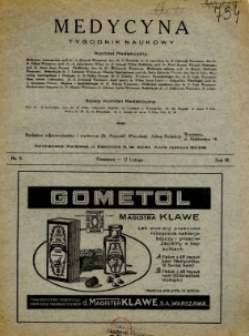 Medycyna 1929 R.3 nr 6