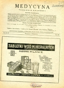 Medycyna 1929 R.3 nr 13-14