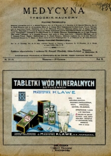 Medycyna 1929 R.3 nr 15-16