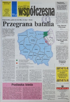 Gazeta Wsp&oacute;łczesna 1998, nr 143