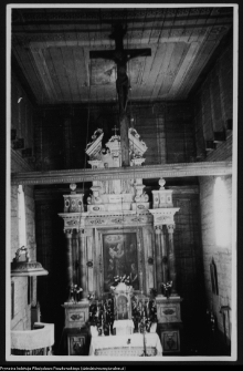 Zawady, kości&oacute;ł Narodzenia NMP (przeniesiony w 1979 r. do wsi Cibory-Kołaczki), wnętrze