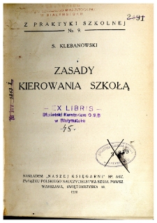 Zasady kierowania szkołą