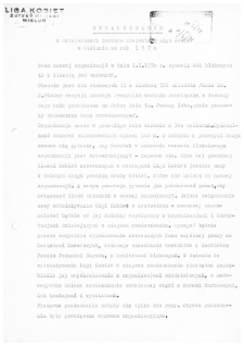 Sprawozdanie z działalności Zarządu Miejskiego Ligi Kobiet w Wieluniu za rok 1970