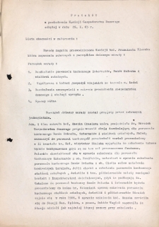 Protok&oacute;ł z posiedzenia Komisji Gospodarstwa Domowego odbytej w dniu 26 października 1965 r.