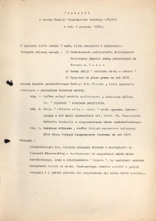 Protok&oacute;ł z narady Komisji Gospodarstwa Domowego odbytej w dniu 2 grudnia 1969 r.