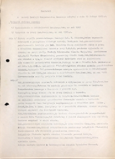 Protok&oacute;ł z narady Komisji Gospodarstwa Domowego odbytej w dniu 19 lutego 1969 r.