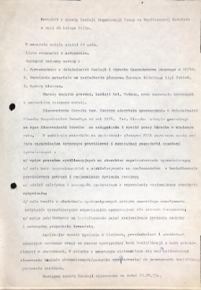 Protok&oacute;ł z narady Komisji Organizacji Pracy we Wsp&oacute;łczesnej Rodzinie w dniu 24 lutego 1975 r.