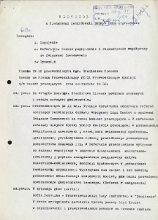 Protok&oacute;ł z plenarnego posiedzenia ZM LK w Zduńskiej Woli w dniu 17 maja 1971 r.