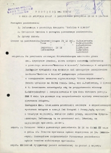 Protok&oacute;ł nr 3/71 z dnia 29 kwietnia 1971 r. z posiedzenia prezydium ZM LK w Zduńskiej Woli