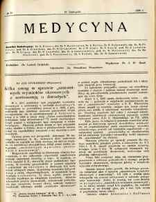 Medycyna 1934 R.8 nr 22